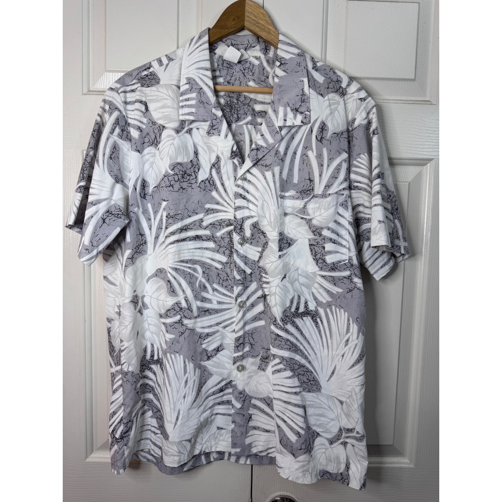 90's Vintage Live Honolulu Hawaii Mens Large Tropical Button Up Made in USA